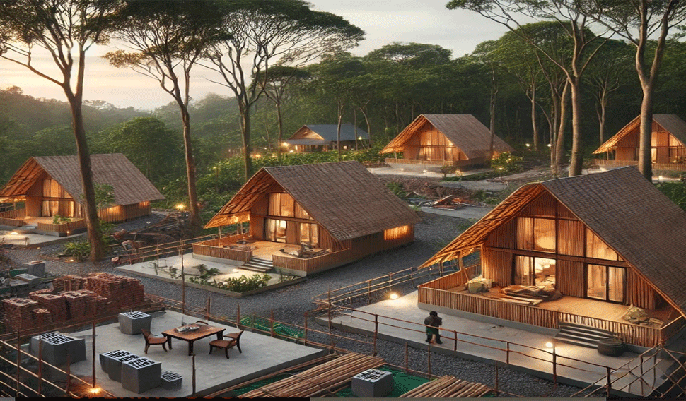 Remote eco-luxury resort